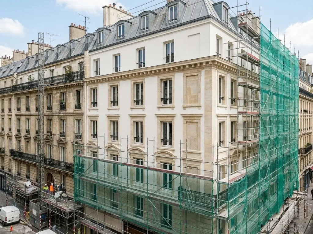 Façade de maison rénovée